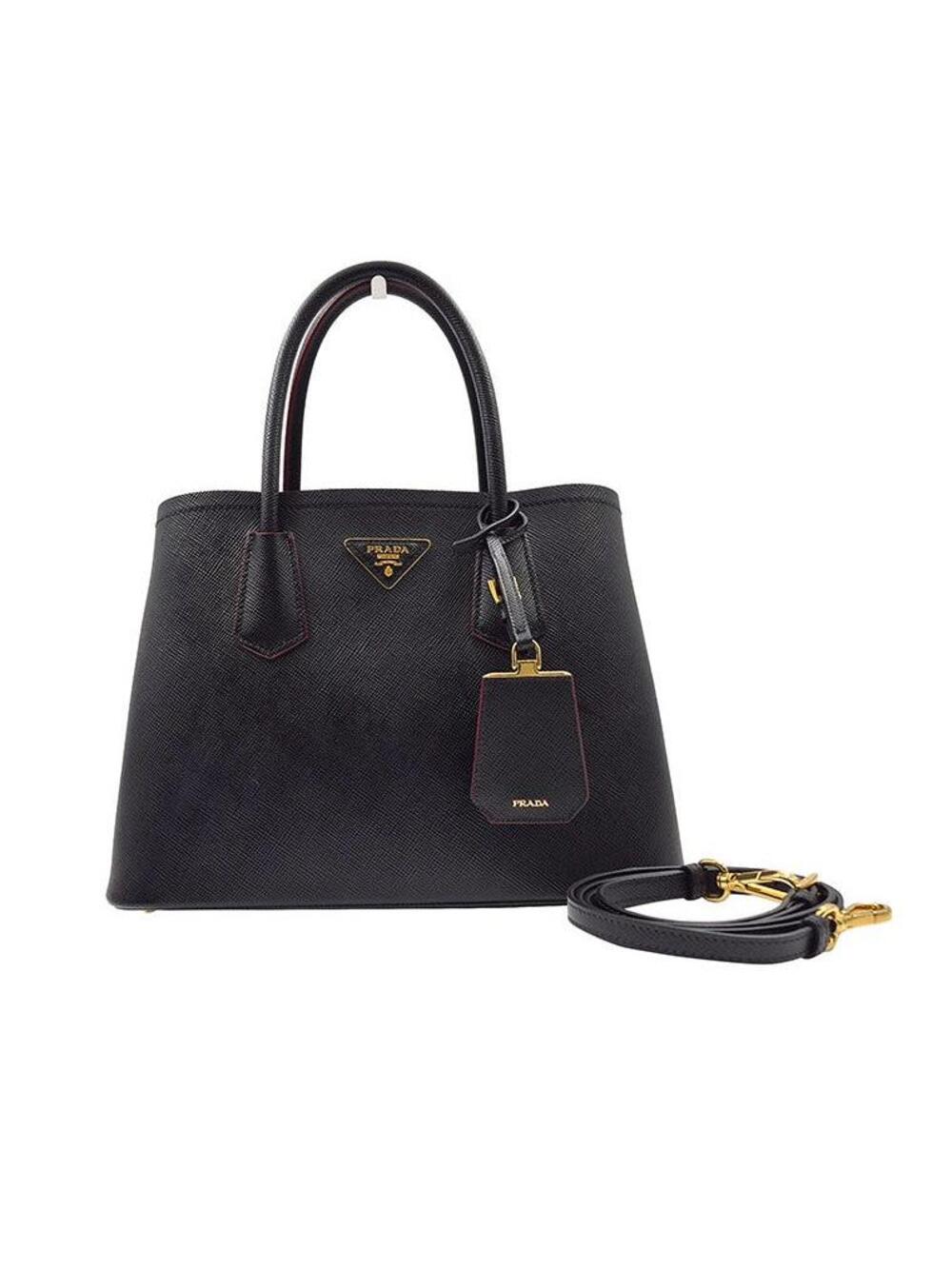 Prada Saffiano Double Tote And Shoulder #352619F96B